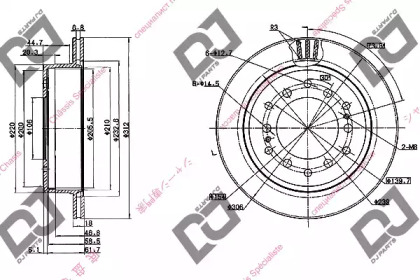 Тормозной диск DJ PARTS BD1012